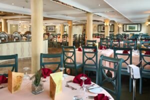 Authentic Egyptian food buffet on board a luxury Nile cruise