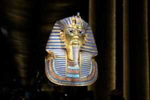 Ancient Egyptian golden artifacts and treasures from royal tombs