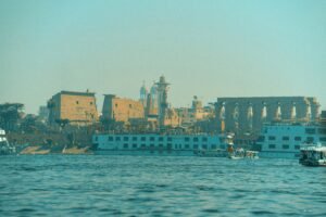 Karnak Temple hypostyle hall columns in Luxor Egypt