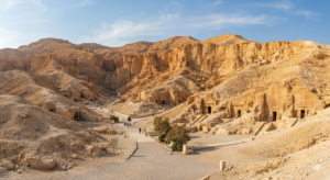 Valley of the Kings tomb entrances in Luxor Egypt