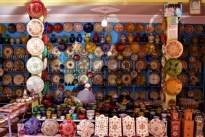 Egyptian handmade crafts colorful bazaar